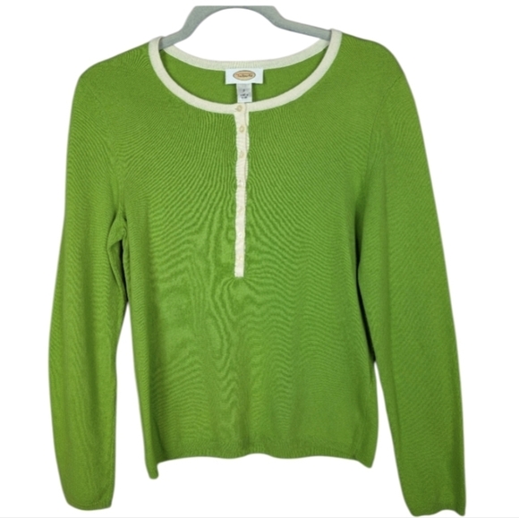 Talbot's size small lime green sweater - Picture 1 of 10